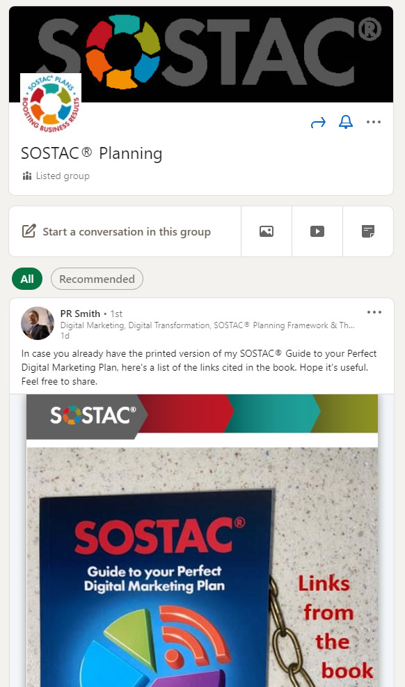 linkedin SOSTAC LinkedIn Group